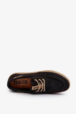 New Big Star Shoes Espadryle Męskie Sznurowane Big Star NN174051 Czarny