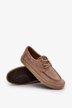 Mokasyny Sznurowane|Półbuty Casual></noscript>Big Star Shoes Espadryle Męskie Sznurowane Big Star NN174054 Beżowe