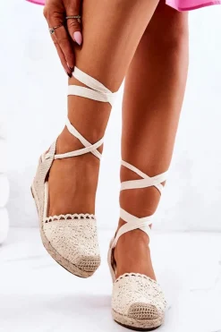 Sandały Na Koturnie|Czarne Espadryle><noscript><img width=