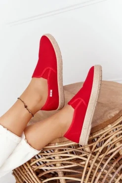 Sale Big Star Shoes Espadryle Na Plecionej Podeszwie Big Star DD274018 Czerwone