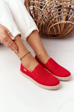 Sale Big Star Shoes Espadryle Na Plecionej Podeszwie Big Star DD274018 Czerwone