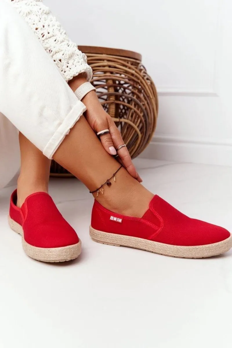 Sale Big Star Shoes Espadryle Na Plecionej Podeszwie Big Star DD274018 Czerwone