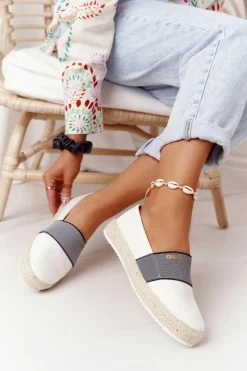 Trampki Damskie Slip-On|Czarne Espadryle><noscript><img width=