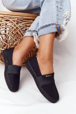 Clearance Big Star Shoes Espadryle Na Plecionej Podeszwie Big Star HH274482 Czarne