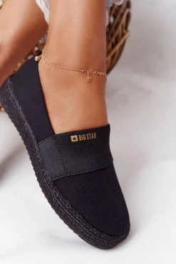Clearance Big Star Shoes Espadryle Na Plecionej Podeszwie Big Star HH274482 Czarne