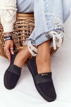 Clearance Big Star Shoes Espadryle Na Plecionej Podeszwie Big Star HH274482 Czarne