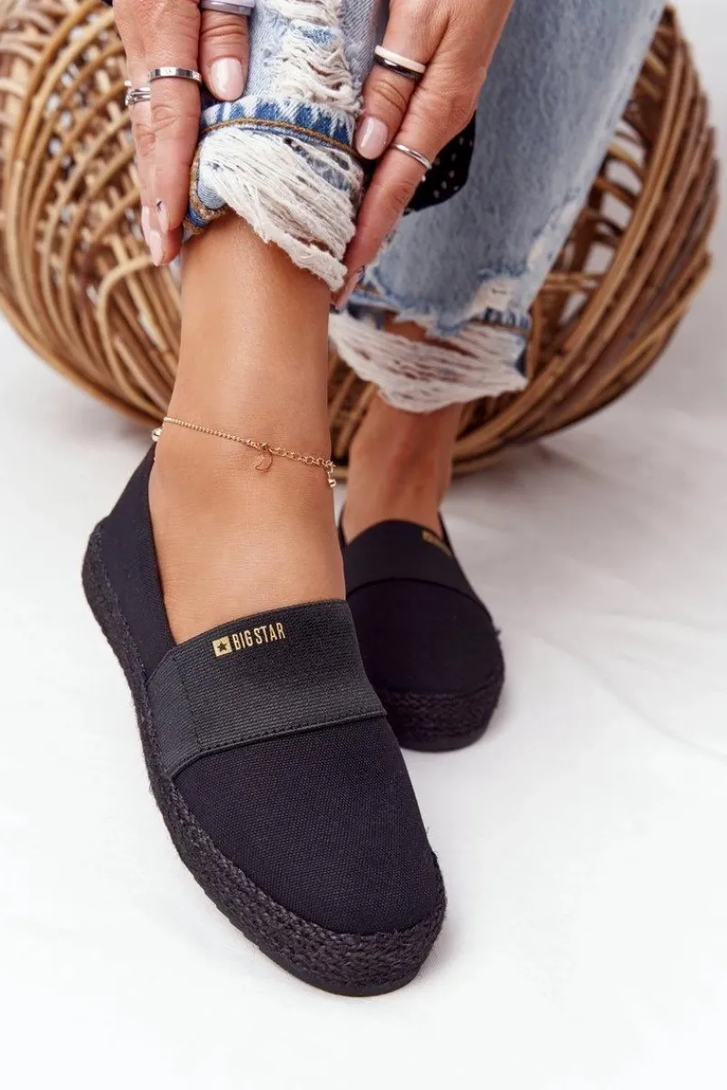 Clearance Big Star Shoes Espadryle Na Plecionej Podeszwie Big Star HH274482 Czarne