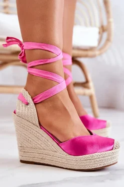 Sandały Na Koturnie|Czarne Espadryle><noscript><img width=