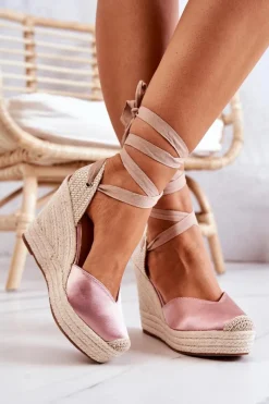 Sandały Na Koturnie|Czarne Espadryle><noscript><img width=