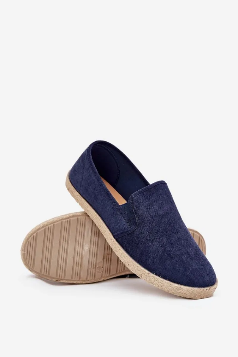 Best Boto Espadryle Tenisówki Męskie Z Eko Zamszu Granatowe Lunaria
