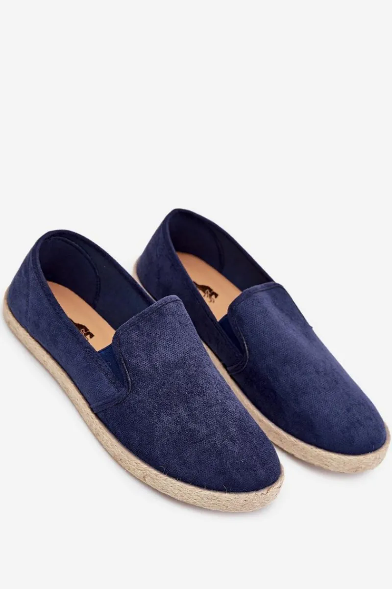 Best Boto Espadryle Tenisówki Męskie Z Eko Zamszu Granatowe Lunaria