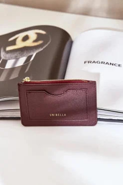 Portfele>Boto Etui Na Karty Portmonetka Damska Z Brelokiem Brązowa Therinore