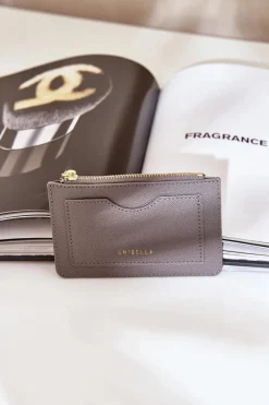 Clearance Boto Etui Na Karty Portmonetka Damska Z Brelokiem Szara Therinore