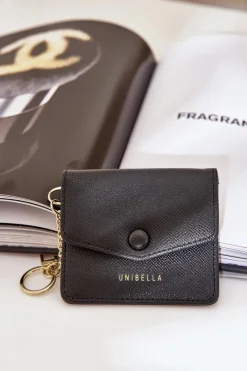 Portfele>Boto Etui Na Karty Ze Złotym Brelokiem Eko Skóra Iritinme Czarny