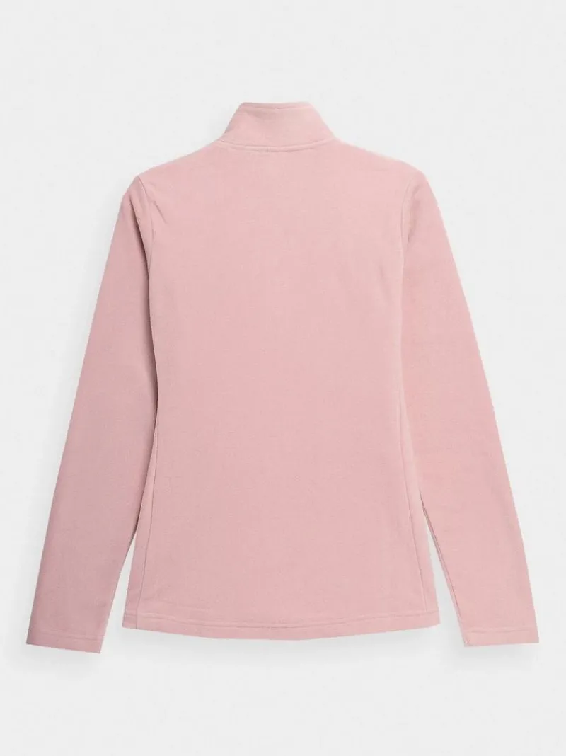 Bluzy Damskie>4F POLAR RÓŻOWY ZE STÓJKĄ REGULAR DAMSKI SS23TFLEF049