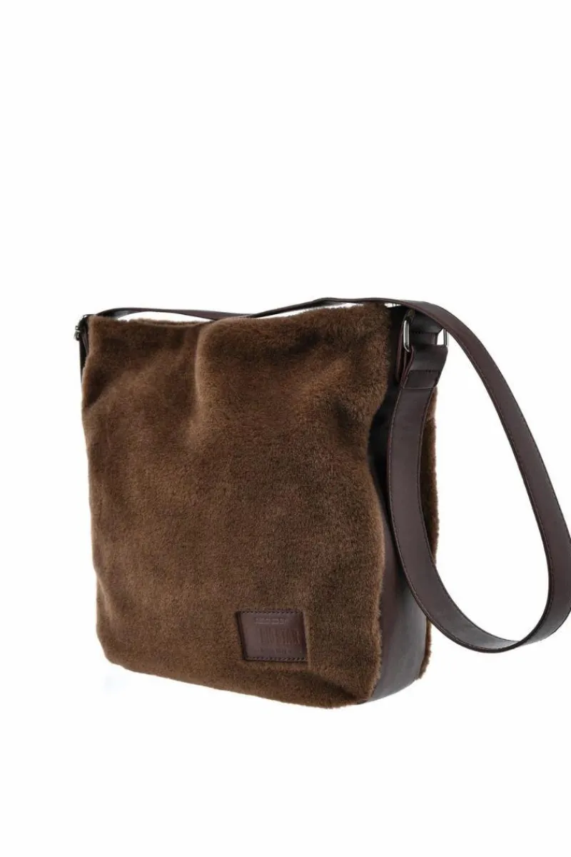 Sale Futrzana Torebka Big Star OO574035 Brązowa Torebki Klasyczne