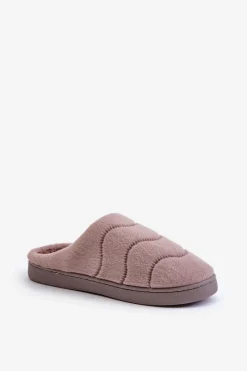 Clearance Futrzane Ciepłe Kapcie Damskie Brązowe Vamirae Damskie Kapcie Klasyczne