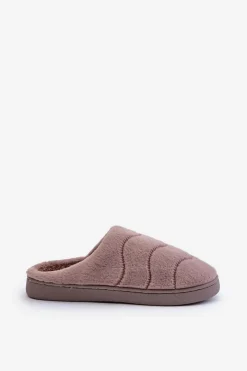 Clearance Futrzane Ciepłe Kapcie Damskie Brązowe Vamirae Damskie Kapcie Klasyczne