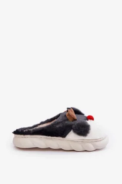 Boto Futrzane Kapcie Damskie Z Motywem Renifera Czarne Wistira Czarny