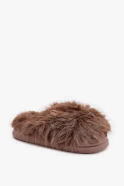 Outlet Boto Futrzane Kapice Damskie Kapibary Brązowe Pravelle