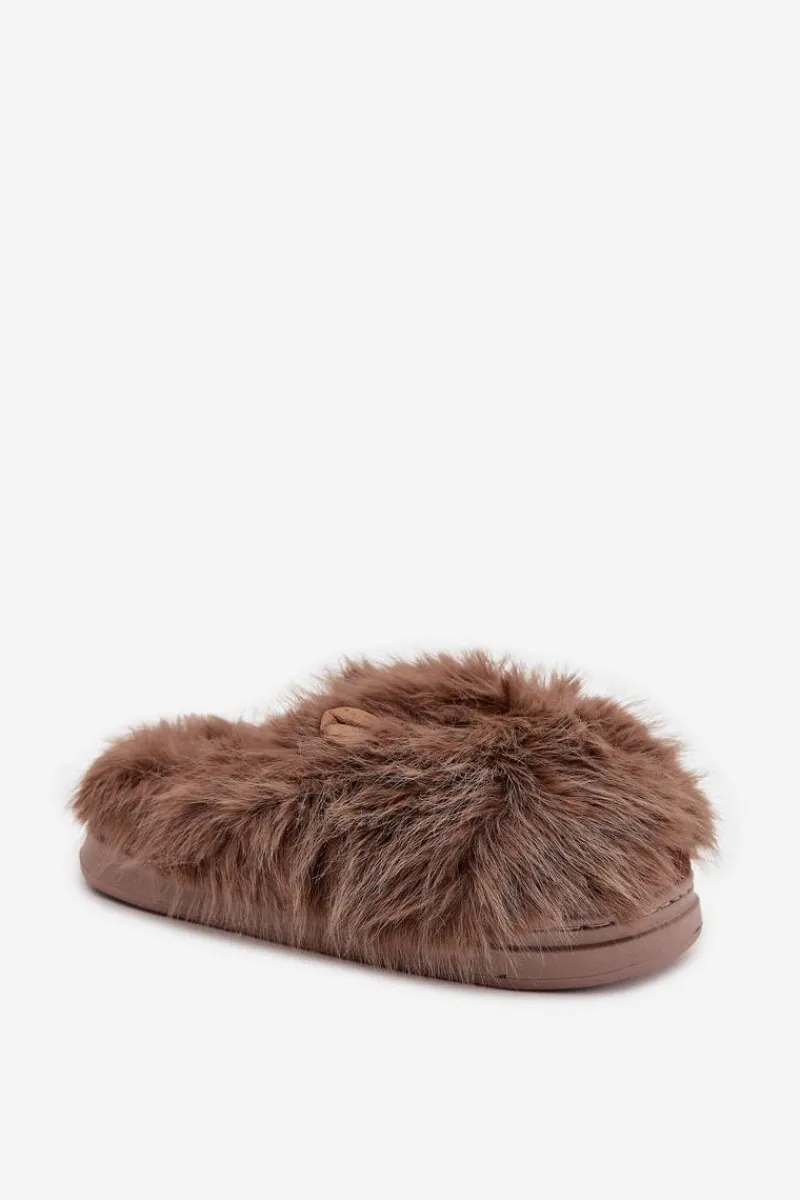 Outlet Boto Futrzane Kapice Damskie Kapibary Brązowe Pravelle