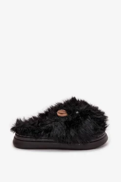 Sale Futrzane Kapice Damskie Kapibary Czarne Pravelle Damskie Kapcie Klasyczne