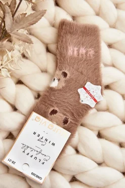 Skarpetki|Skarpetki>Just Play Futrzane Skarpety Dziecięce Z Misiami Brązowe