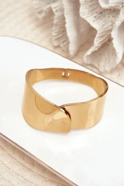 Clearance Glam Chic Gładka Bransoleta Ze Stali Nierdzewnej Złota