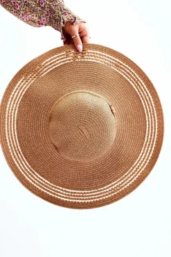 New Boto Gładki Regulowany Damski Kapelusz Beżowy