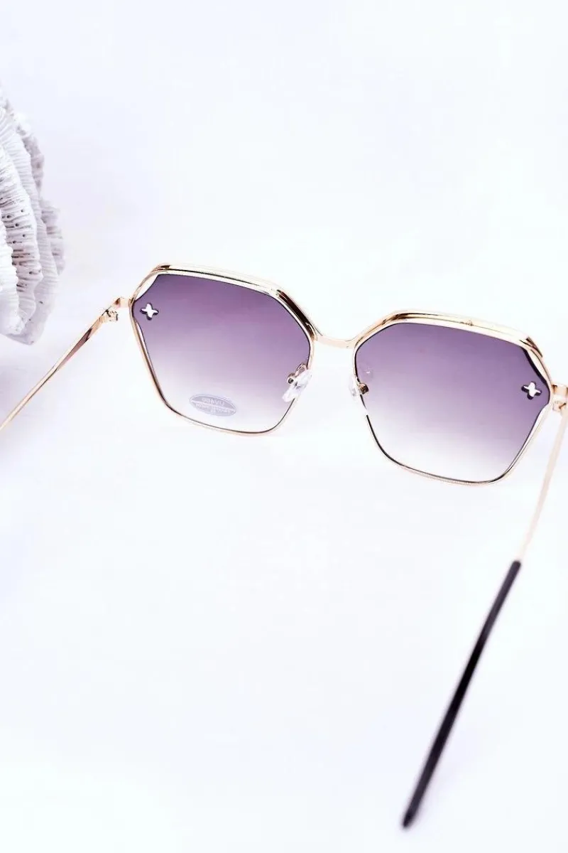 Boto Geometryczne Okulary Przeciwsłoneczne Granatowe Ombre