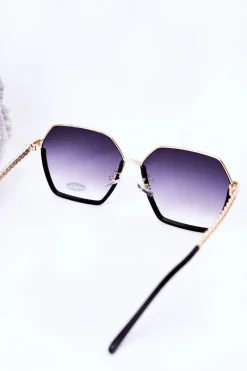 Outlet Boto Geometryczne Okulary Przeciwsłoneczne Czarne Ombre