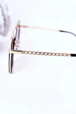 Outlet Boto Geometryczne Okulary Przeciwsłoneczne Czarne Ombre