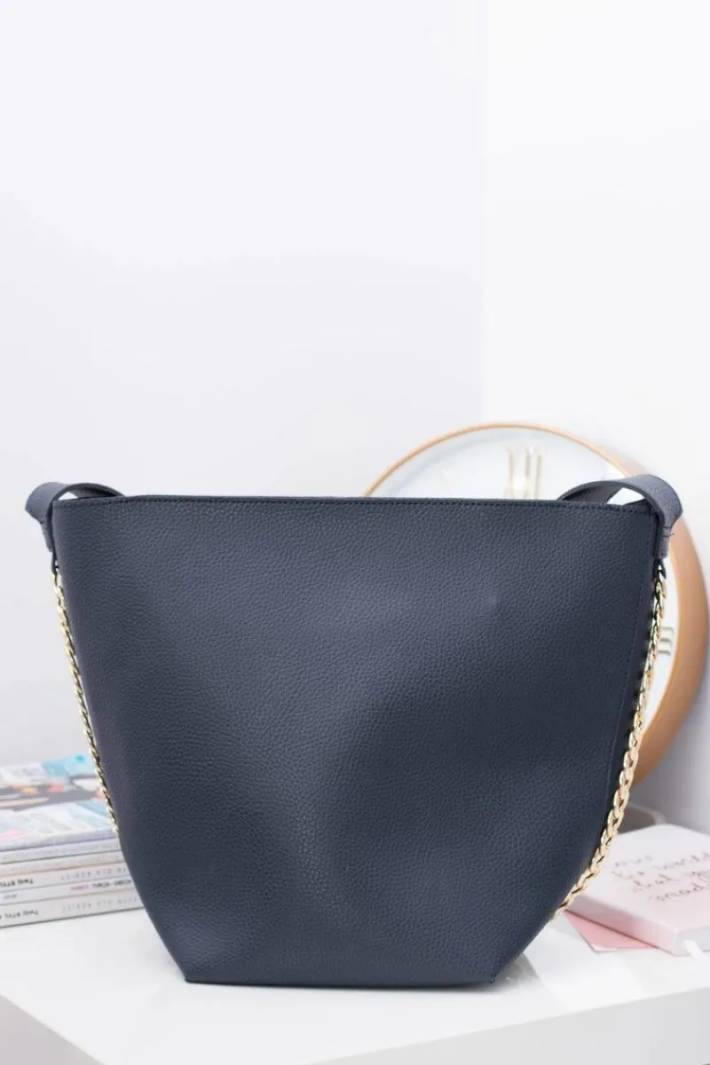 Boto Granatowa Torebka Damska A4 Shopper Bag