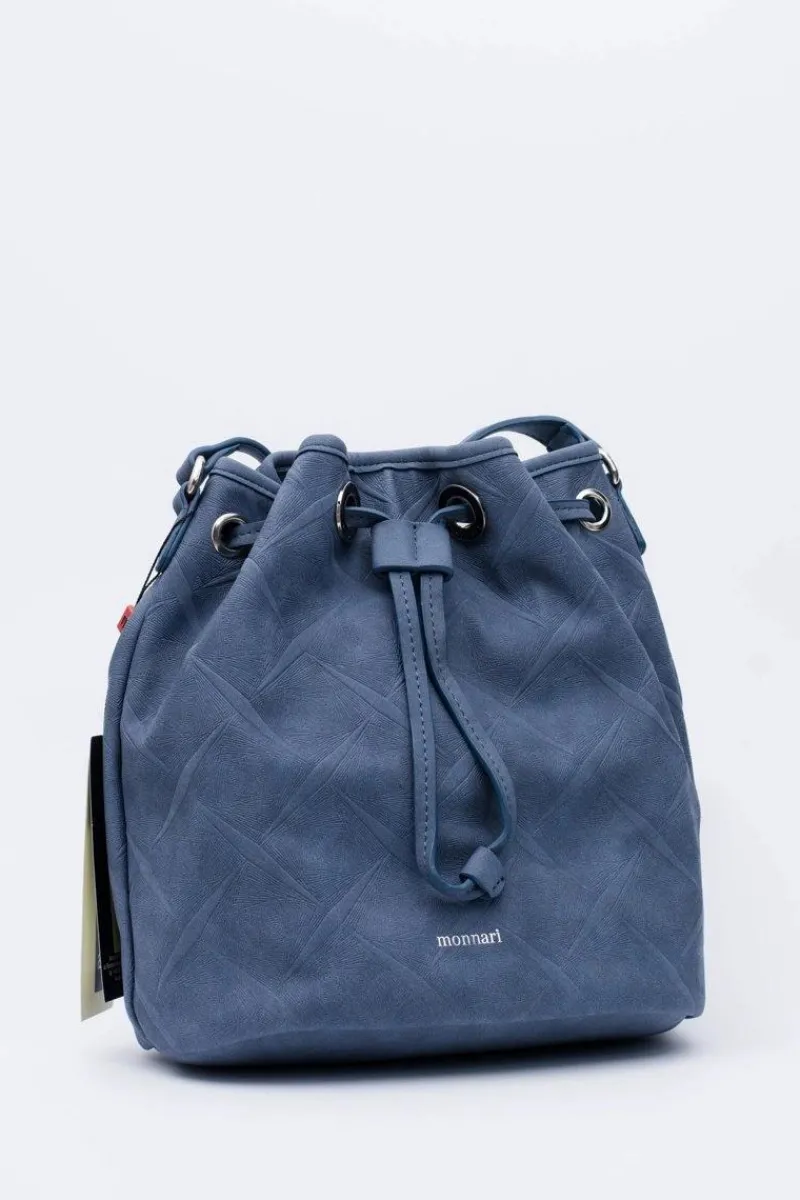 Torebki Monnari|Torebki Klasyczne>Monnari Granatowa Torebka Stylowy Worek