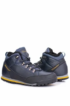 Clearance Boto Granatowe Męskie Buty Trekkingowe Ocieplane Polarem Reflex