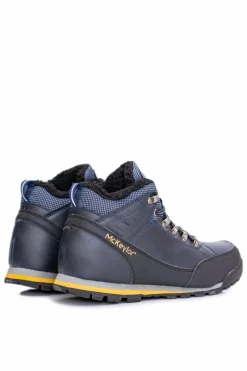 Clearance Boto Granatowe Męskie Buty Trekkingowe Ocieplane Polarem Reflex