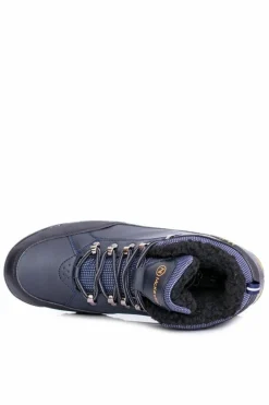 Clearance Boto Granatowe Męskie Buty Trekkingowe Ocieplane Polarem Reflex