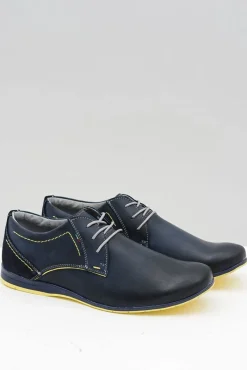 Półbuty Casual>Boto Granatowe Męskie Półbuty Casual Badoo