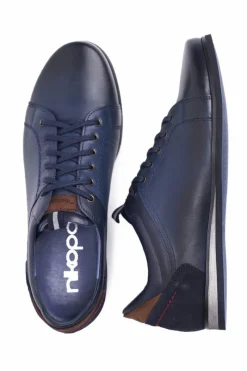 Boto Granatowe Skórzane Męskie Sportowe Półbuty Nikopol Achilles