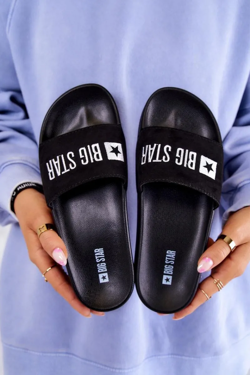 New Big Star Shoes Gumowe Klapki Big Star JJ274A263 Czarne