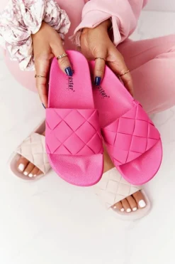 Klapki Damskie Klasyczne>Boto Gumowe Klapki Damskie Fuksja Let's Swim