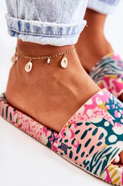 Sale ZAXY Gumowe Pachnące Klapki JJ285097 Różowo-Zielone