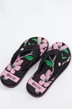 Klapki Sportowe|Klapki Damskie Big Star></noscript>Big Star Shoes Japonki Klapki Damskie Piankowe Big Star RR274A111 Czarne Czarny