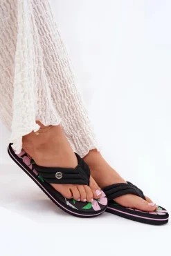 Klapki Sportowe|Klapki Damskie Big Star></noscript>Big Star Shoes Japonki Klapki Damskie Piankowe Big Star RR274A111 Czarne Czarny