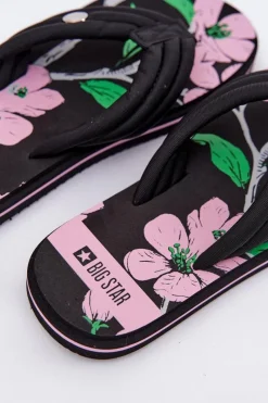 Klapki Sportowe|Klapki Damskie Big Star></noscript>Big Star Shoes Japonki Klapki Damskie Piankowe Big Star RR274A111 Czarne Czarny