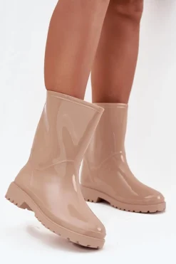 Kalosze Damskie>Boto Kalosze Damskie Beżowe Elvara