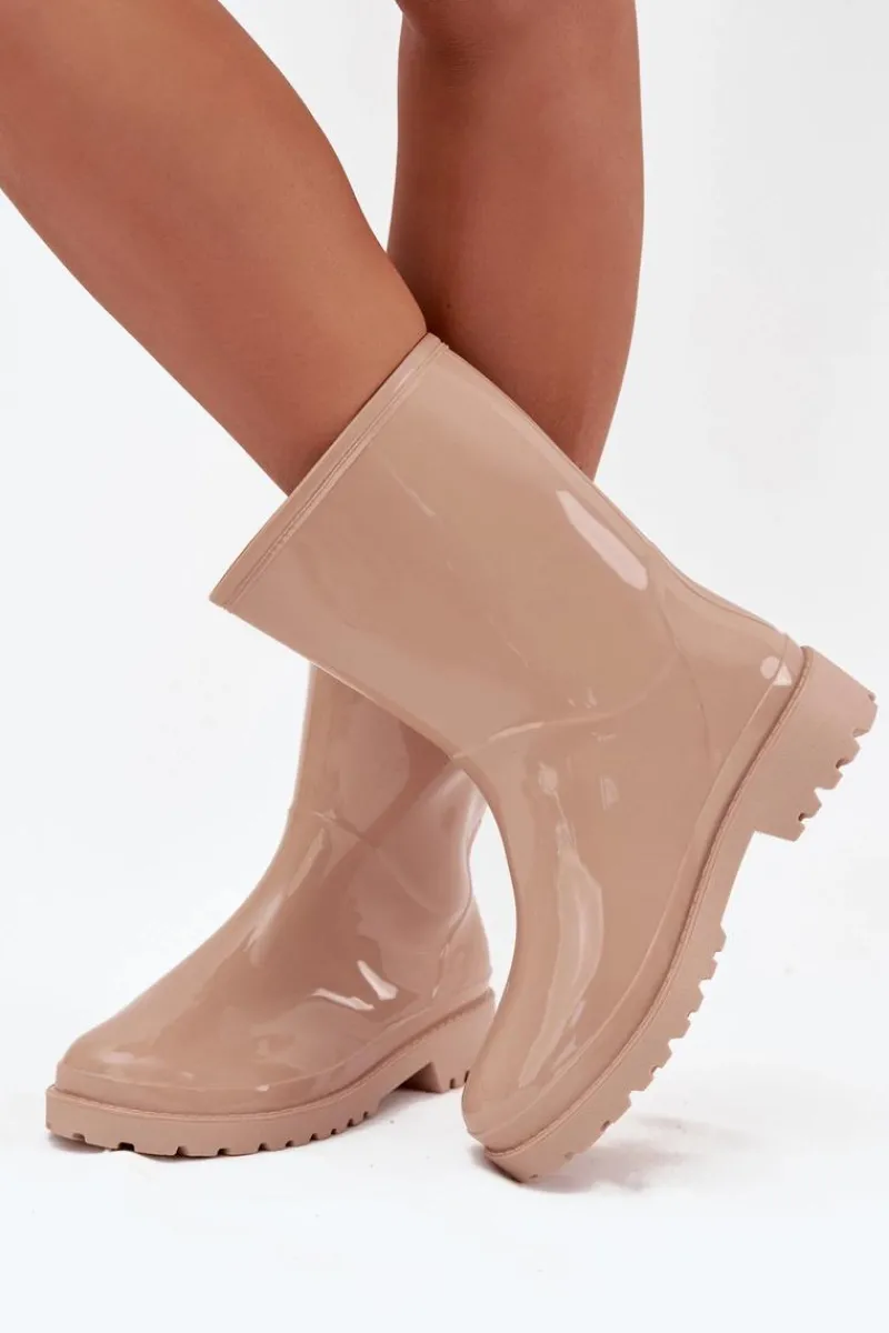 Kalosze Damskie>Boto Kalosze Damskie Beżowe Elvara