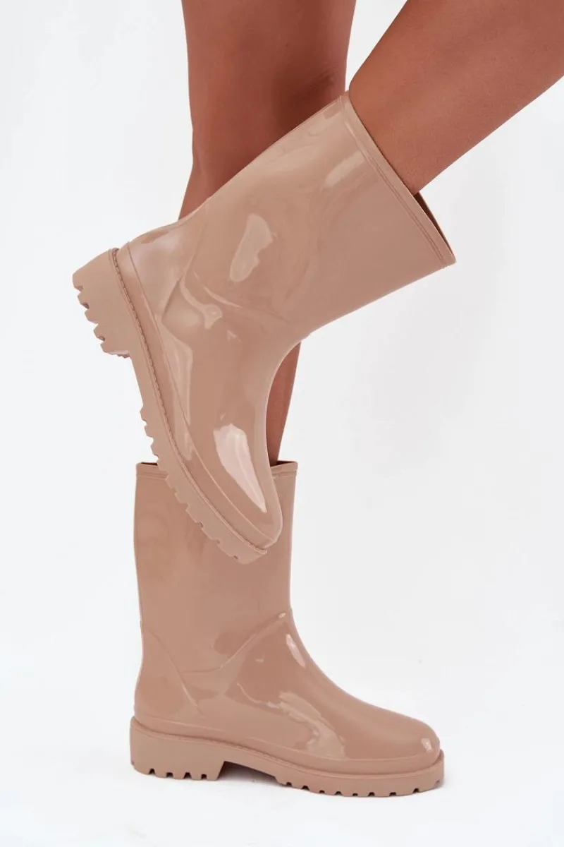 Kalosze Damskie>Boto Kalosze Damskie Beżowe Elvara