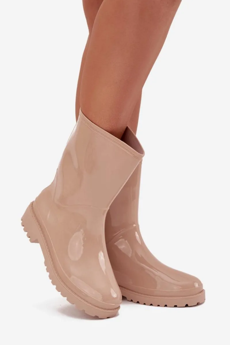 Kalosze Damskie>Boto Kalosze Damskie Beżowe Elvara