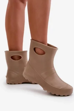 Discount Boto Kalosze Damskie Wodoszczelne LEMIGO GARDEN 752 Camel